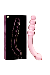 NEBULA SERIES BY IBIZA - MODELLO 14 DILDO IN VETRO BOROSILICATO ROSA 18.5 CM -O- 3 CM