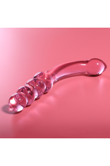 NEBULA SERIES BY IBIZA - MODELLO 14 DILDO IN VETRO BOROSILICATO ROSA 18.5 CM -O- 3 CM