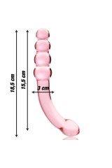 NEBULA SERIES BY IBIZA - MODELLO 14 DILDO IN VETRO BOROSILICATO ROSA 18.5 CM -O- 3 CM