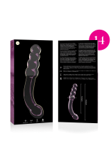 NEBULA SERIES BY IBIZA - MODELLO 14 DILDO IN VETRO BOROSILICATO ROSA 18.5 CM -O- 3 CM
