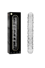 NEBULA SERIES BY IBIZA - MODELLO 15 DILDO IN VETRO BOROSILICATO TRASPARENTE 18.5 CM -O- 3 CM
