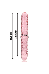 NEBULA SERIES BY IBIZA - MODELLO 15 DILDO IN VETRO BOROSILICATO ROSA 18.5 CM -O- 3 CM