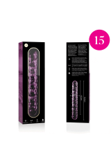 NEBULA SERIES BY IBIZA - MODELLO 15 DILDO IN VETRO BOROSILICATO ROSA 18.5 CM -O- 3 CM