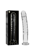 NEBULA SERIES BY IBIZA - MODELLO 16 DILDO IN VETRO BOROSILICATO TRASPARENTE 18.5 CM -O- 3 CM