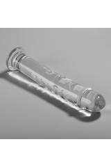 NEBULA SERIES BY IBIZA - MODELLO 16 DILDO IN VETRO BOROSILICATO TRASPARENTE 18.5 CM -O- 3 CM