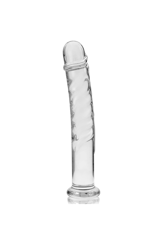 NEBULA SERIES BY IBIZA - MODELLO 16 DILDO IN VETRO BOROSILICATO TRASPARENTE 18.5 CM -O- 3 CM