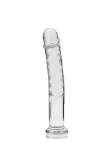 NEBULA SERIES BY IBIZA - MODELLO 16 DILDO IN VETRO BOROSILICATO TRASPARENTE 18.5 CM -O- 3 CM