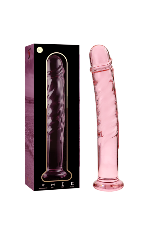 NEBULA SERIES BY IBIZA - MODELLO 16 DILDO IN VETRO BOROSILICATO ROSA 18.5 CM -O- 3 CM