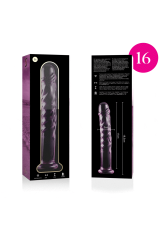 NEBULA SERIES BY IBIZA - MODELLO 16 DILDO IN VETRO BOROSILICATO ROSA 18.5 CM -O- 3 CM