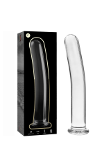 NEBULA SERIES BY IBIZA - MODELLO 17 DILDO IN VETRO BOROSILICATO TRASPARENTE 18.5 CM -O- 3 CM