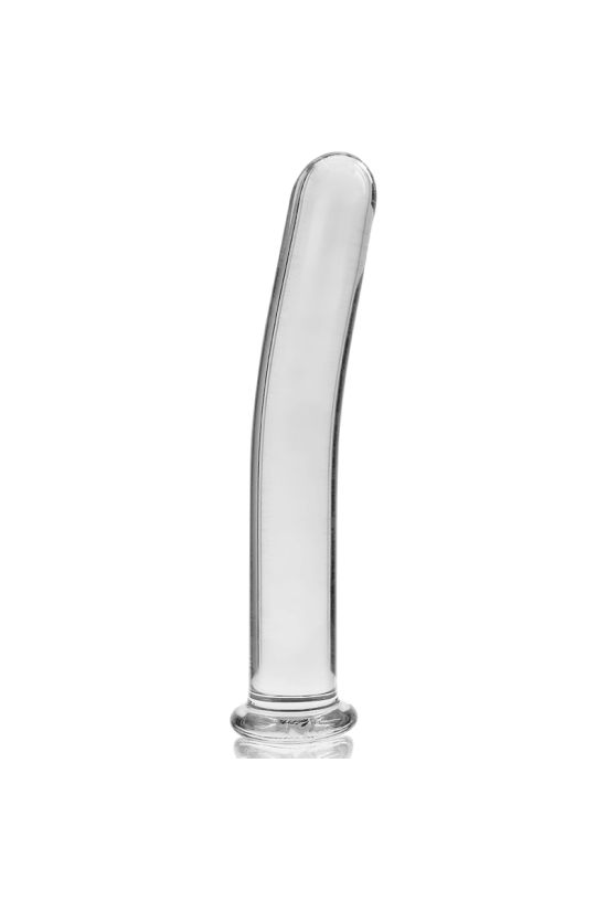 NEBULA SERIES BY IBIZA - MODELLO 17 DILDO IN VETRO BOROSILICATO TRASPARENTE 18.5 CM -O- 3 CM