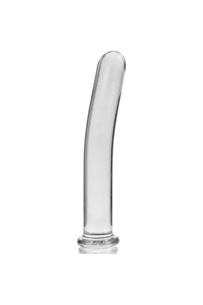 NEBULA SERIES BY IBIZA - MODELLO 17 DILDO IN VETRO BOROSILICATO TRASPARENTE 18.5 CM -O- 3 CM