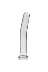 NEBULA SERIES BY IBIZA - MODELLO 17 DILDO IN VETRO BOROSILICATO TRASPARENTE 18.5 CM -O- 3 CM