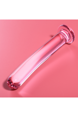 NEBULA SERIES BY IBIZA - MODELLO 17 DILDO IN VETRO BOROSILICATO ROSA 18.5 CM -O- 3 CM