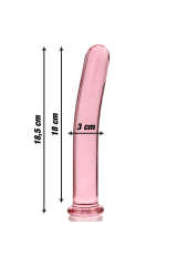 NEBULA SERIES BY IBIZA - MODELLO 17 DILDO IN VETRO BOROSILICATO ROSA 18.5 CM -O- 3 CM