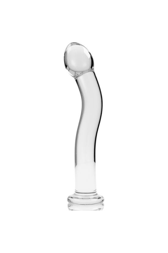 NEBULA SERIES BY IBIZA - MODELLO 18 DILDO IN VETRO BOROSILICATO TRASPARENTE 18.5 CM -O- 3.5 CM