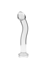 NEBULA SERIES BY IBIZA - MODELLO 18 DILDO IN VETRO BOROSILICATO TRASPARENTE 18.5 CM -O- 3.5 CM