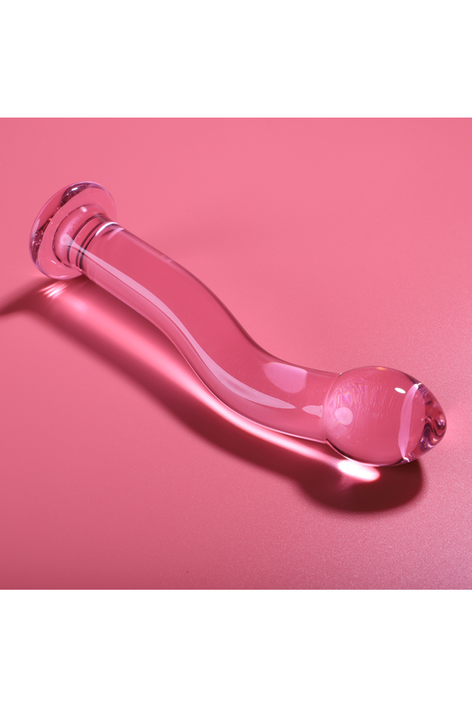 NEBULA SERIES BY IBIZA - MODELLO 18 DILDO IN VETRO BOROSILICATO ROSA 18.5 CM -O- 3.5 CM