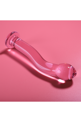 NEBULA SERIES BY IBIZA - MODELLO 18 DILDO IN VETRO BOROSILICATO ROSA 18.5 CM -O- 3.5 CM