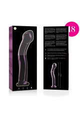 NEBULA SERIES BY IBIZA - MODELLO 18 DILDO IN VETRO BOROSILICATO ROSA 18.5 CM -O- 3.5 CM