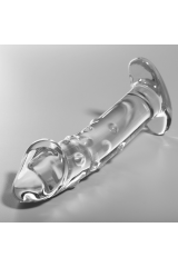 NEBULA SERIES BY IBIZA - MODELLO 19 DILDO IN VETRO BOROSILICATO TRASPARENTE 18.5 CM -O- 4 CM
