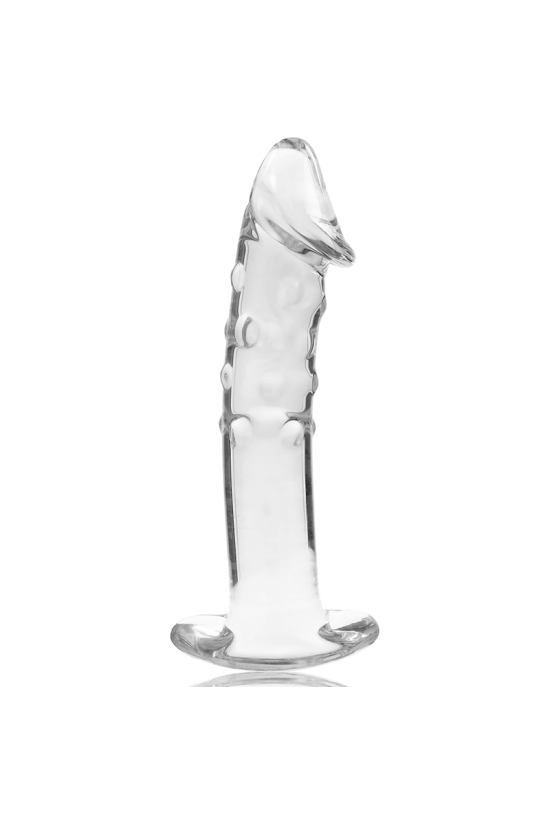 NEBULA SERIES BY IBIZA - MODELLO 19 DILDO IN VETRO BOROSILICATO TRASPARENTE 18.5 CM -O- 4 CM