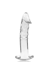 NEBULA SERIES BY IBIZA - MODELLO 19 DILDO IN VETRO BOROSILICATO TRASPARENTE 18.5 CM -O- 4 CM