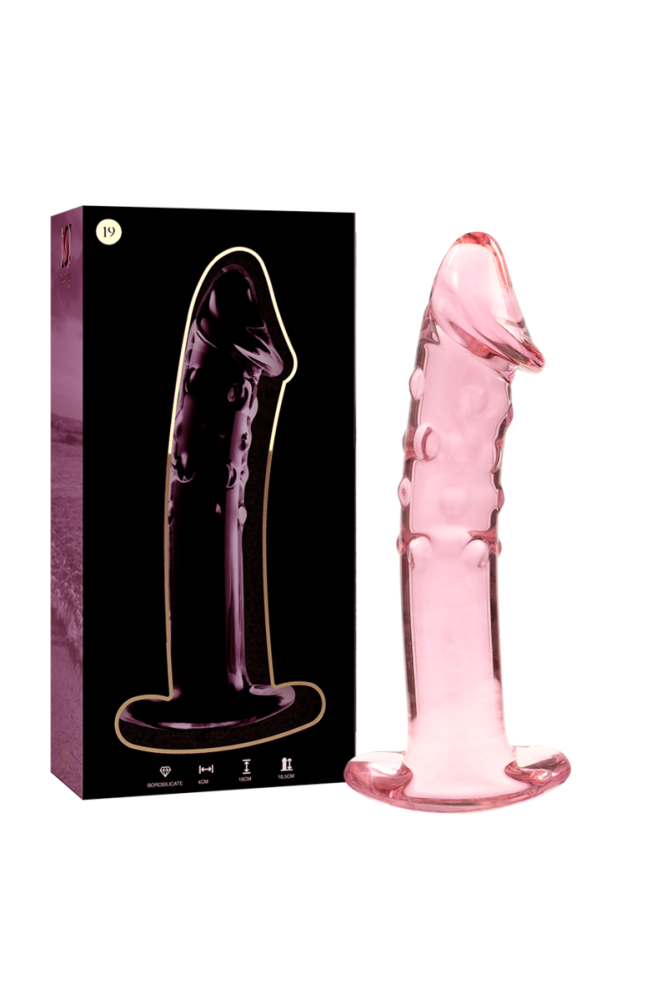 NEBULA SERIES BY IBIZA - MODELLO 19 DILDO IN VETRO BOROSILICATO ROSA 18.5 CM -O- 4 CM