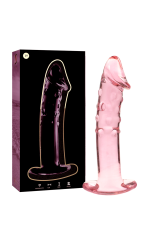 NEBULA SERIES BY IBIZA - MODELLO 19 DILDO IN VETRO BOROSILICATO ROSA 18.5 CM -O- 4 CM