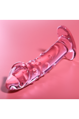 NEBULA SERIES BY IBIZA - MODELLO 19 DILDO IN VETRO BOROSILICATO ROSA 18.5 CM -O- 4 CM
