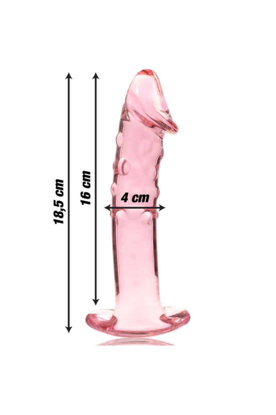 NEBULA SERIES BY IBIZA - MODELLO 19 DILDO IN VETRO BOROSILICATO ROSA 18.5 CM -O- 4 CM