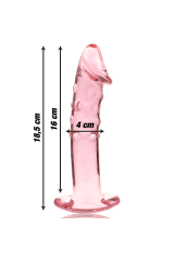 NEBULA SERIES BY IBIZA - MODELLO 19 DILDO IN VETRO BOROSILICATO ROSA 18.5 CM -O- 4 CM