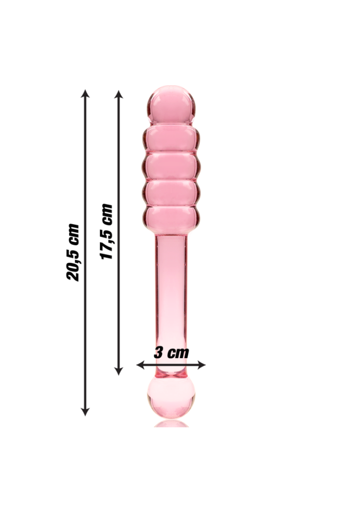 NEBULA SERIES BY IBIZA - MODELLO 20 DILDO IN VETRO BOROSILICATO ROSA 20.5 CM -O- 3 CM