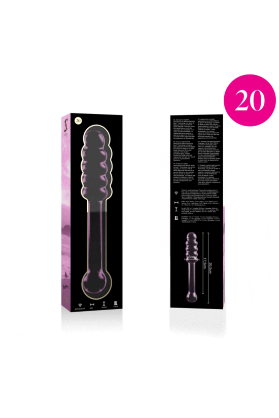 NEBULA SERIES BY IBIZA - MODELLO 20 DILDO IN VETRO BOROSILICATO ROSA 20.5 CM -O- 3 CM