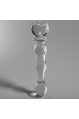 NEBULA SERIES BY IBIZA - MODELLO 21 DILDO IN VETRO BOROSILICATO TRASPARENTE 20.5 CM -O- 3.5 CM