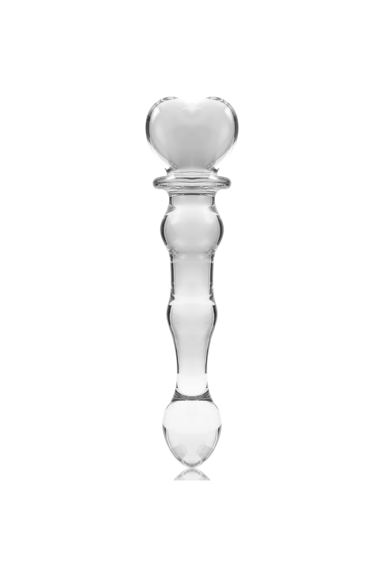 NEBULA SERIES BY IBIZA - MODELLO 21 DILDO IN VETRO BOROSILICATO TRASPARENTE 20.5 CM -O- 3.5 CM