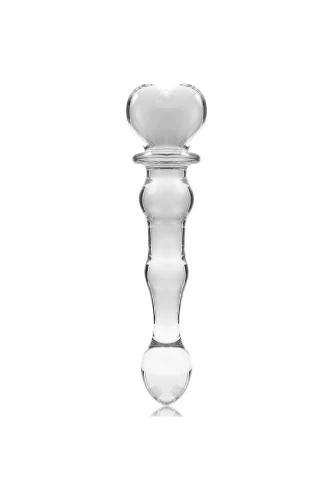 NEBULA SERIES BY IBIZA - MODELLO 21 DILDO IN VETRO BOROSILICATO TRASPARENTE 20.5 CM -O- 3.5 CM