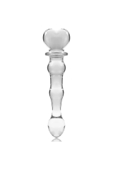 NEBULA SERIES BY IBIZA - MODELLO 21 DILDO IN VETRO BOROSILICATO TRASPARENTE 20.5 CM -O- 3.5 CM