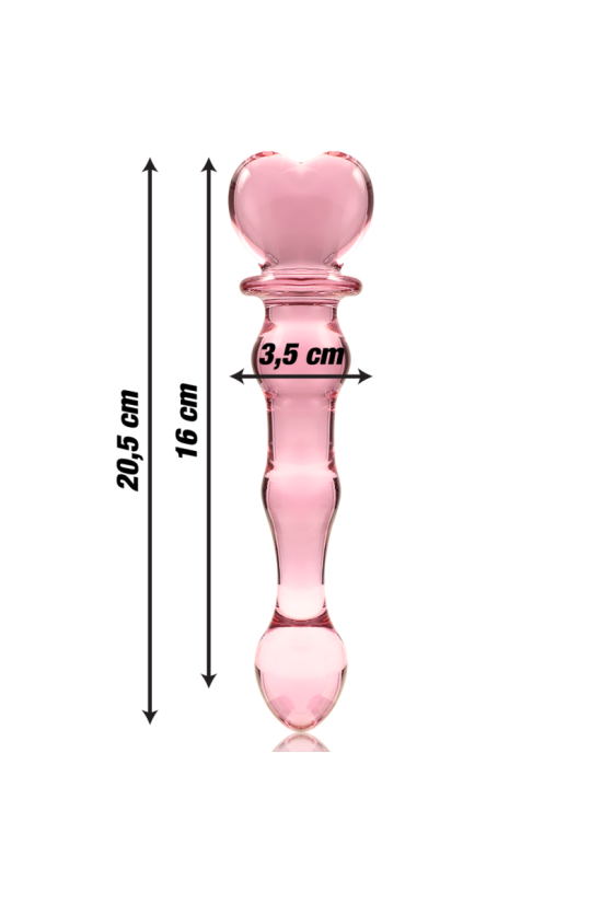 NEBULA SERIES BY IBIZA - MODELLO 21 DILDO IN VETRO BOROSILICATO ROSA 20.5 CM -O- 3.5 CM