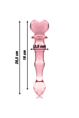 NEBULA SERIES BY IBIZA - MODELLO 21 DILDO IN VETRO BOROSILICATO ROSA 20.5 CM -O- 3.5 CM