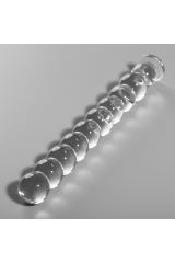 NEBULA SERIES BY IBIZA - MODELLO 22 DILDO IN VETRO BOROSILICATO TRASPARENTE 21.5 CM -O- 2.5 CM