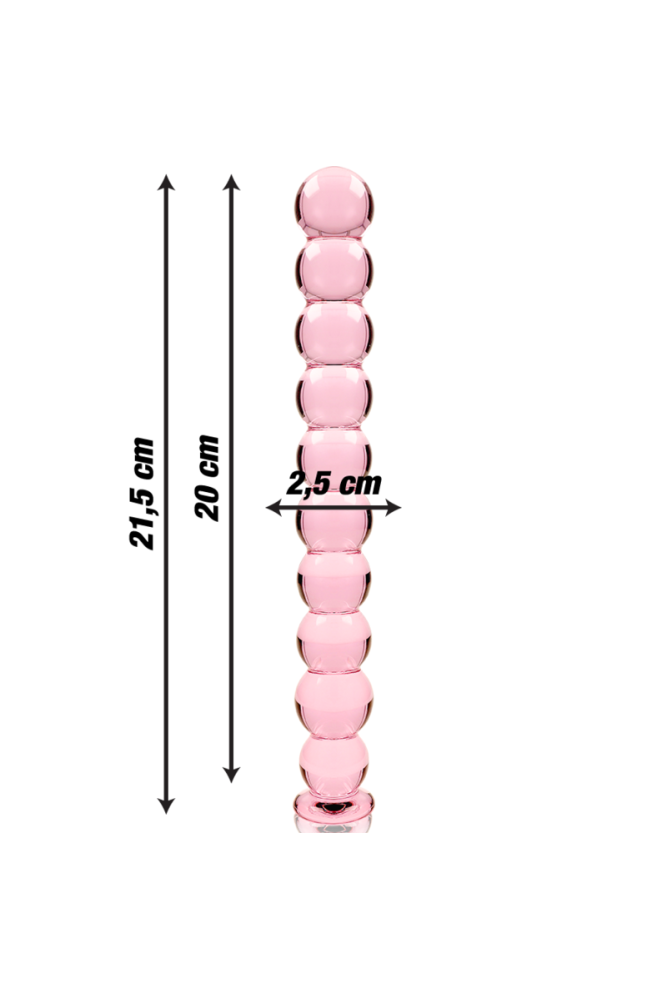 NEBULA SERIES BY IBIZA - MODELLO 22 DILDO IN VETRO BOROSILICATO ROSA 21.5 CM -O- 2.5 CM