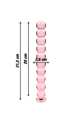 NEBULA SERIES BY IBIZA - MODELLO 22 DILDO IN VETRO BOROSILICATO ROSA 21.5 CM -O- 2.5 CM