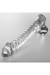 NEBULA SERIES BY IBIZA - MODELLO 23 DILDO IN VETRO BOROSILICATO TRASPARENTE 21.5 CM -O- 4 CM