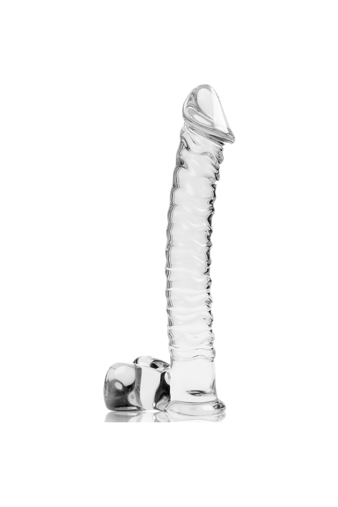 NEBULA SERIES BY IBIZA - MODELLO 23 DILDO IN VETRO BOROSILICATO TRASPARENTE 21.5 CM -O- 4 CM