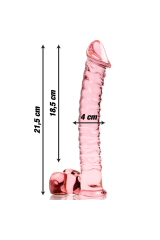 NEBULA SERIES BY IBIZA - MODELLO 23 DILDO IN VETRO BOROSILICATO ROSA 21.5 CM -O- 4 CM