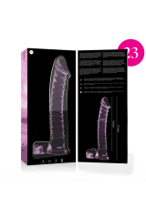 NEBULA SERIES BY IBIZA - MODELLO 23 DILDO IN VETRO BOROSILICATO ROSA 21.5 CM -O- 4 CM