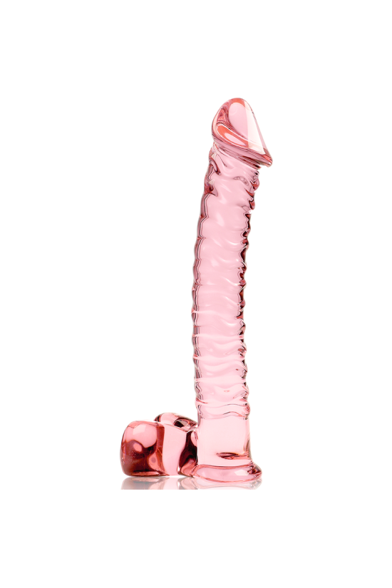 NEBULA SERIES BY IBIZA - MODELLO 23 DILDO IN VETRO BOROSILICATO ROSA 21.5 CM -O- 4 CM