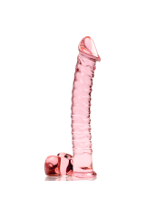 NEBULA SERIES BY IBIZA - MODELLO 23 DILDO IN VETRO BOROSILICATO ROSA 21.5 CM -O- 4 CM