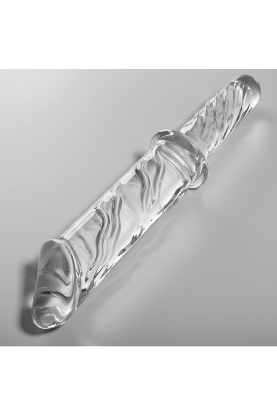 NEBULA SERIES BY IBIZA - MODELLO 24 DILDO IN VETRO BOROSILICATO TRASPARENTE 28.5 CM -O- 5 CM